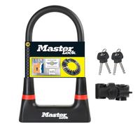 Master Lock Candado Bicicleta U, Llave, Soporte de Transporte, Antirrobo Certificado, 8279EURDPRO