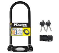 Master Lock Candado Bicicleta U, Llave, Soporte de Transporte, Antirrobo Certificado, XL, 8195EURDPROLW