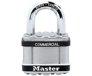 Master Lock - Candado de acero laminado de alta seguridad [protección de acero inoxidable] M5STS - Seguridad para barcos y puertas en medio marítimo