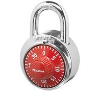 Master Lock Candado de combinación 1504D Locker Locker, rojo, 1 paquete