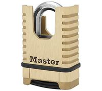 MASTER LOCK Candado de latón macizo de alta resistencia [Arco cerrado] [Candado con combinación] M1177EURD - Diseño antióxido, ultrarresistente e impermeable