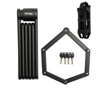 Master Lock - Candado plegable para bicicleta, barras en acero endurecido, 4 llaves, portador y soporte de montaje incluidos, 84 cm