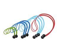 Master Lock 3258EURDAT Cuerdas elásticas con Bola, 2x20 cm + 3x30 cm + 3x40 cm + 2x50 cm, Paquete de 10 Tensores-Optimo para Estera de Yoga, Multicolore (Verde/Azzurro/Blu/Rosso), 50 cm