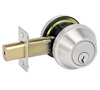 Master Lock DSCHDD32D - Cerrojo de seguridad comercial de grado 2 con tope de tope, acabado cromado cepillado