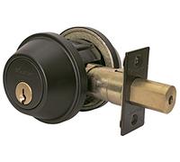 Master Lock DSCHSD10B - Cerrojo de seguridad comercial resistente de grado 2 con tope de tope, acabado de bronce aceitado