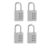 Master Lock Establece tu propia cerradura de combinación, aluminio, 1-3/16 pulgadas de ancho, paquete de 4, 630EC4