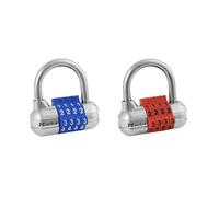 Master Lock Establece tu propio candado de combinación, cerraduras de armario de gimnasio con código para asegurar objetos de valor en interiores, el color puede variar, 2 unidades, 1523EC2