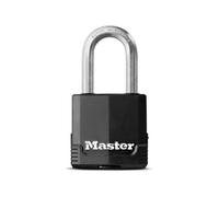 Master Lock M115EURDLF Candado Seguridad Llaves Acero Laminado y Antióxido Exterior, Arco Medium + Estanco + Contra la corrosión, Adecuado para Portales, Garages, Sótanos