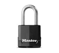 Master Lock M115EURDLF Candado Seguridad Llaves Acero Laminado y Antióxido Exterior, Arco Medium + Estanco + Contra la corrosión, Adecuado para Portales, Garages, Sótanos
