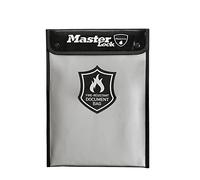 Master Lock FBWLZ0EURHRO Portadocumentos ignífugo con revestimiento de silicona resistente al fuego y al agua