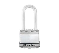 Master Lock M1XKADLHCCSEN Candado de acero laminado Magnum de 1-3/4 pulgadas de ancho, 5/16 pulgadas de diámetro, distancia del grillete de 2 pulgadas, grillete de 2 pulgadas