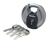 MASTER LOCK Candado Redondo Alta Seguridad [Llave] [Acero Inoxidable] [Exterior] M40EURD - Ideal para Portales, Garages, Sótanos