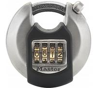 Master Lock M40EURDNUM Candado Redondo Alta Seguridad, Combinacion, Acero Inoxidable, Exterior, Adecuado para Portales, Garages, Sótanos