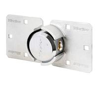 Master lock MLK736E Alta Seguridad, Candado para Puertas de Camionetas, Candado Redondo y Aldaba, Óptimo para furgonetas, Camiones, Puertas y máquinas expendedoras, Plateado, 11,4 cm x 23 cm x 4,2 cm