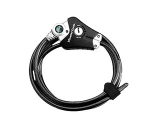 Master Lock MTL8428 - Cable Ajustable Pyton 1,80m, 4 Lla, negro, 1 cm diámetro
