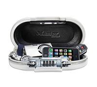 Master Lock Nómada Caja de Seguridad [Combinación] [con Cable] [Blanco] 5900EURDWHT - Ideal en Vacaciones, la Oficina, Haciendo Deporte