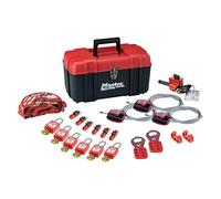 Master Lock S1117VES31KA Caja de Herramientas Pequeña con Surtido de Bloqueos Eléctricos incluso 6 Candado Dieléctrico, 3 Cable, 2 Aldaba de Consignación, 3 Bloqueo de válvula, 8 Bloqueo de disyuntor