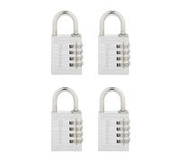 Master Lock Set Your Own Combination Padlock, 4 Pack, Silver 643EC4