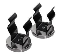 Master Magnetics RB50BNCCX2 gancho magnético, base redonda, cierre magnético con clip de acero cromado, 2.04 de diámetro, 2.285 de altura total, 35 libras, plata (paquete de 2) por Master Magnetics