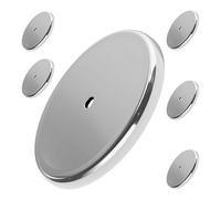 Master Magnetics - Sujetador magnético de base redonda con agujero central de 0.197 pulgadas, placa cromada, 2.04 pulgadas de diámetro, 0.302" de grosor, 35 libras, plata (paquete de 6), RB50CX6