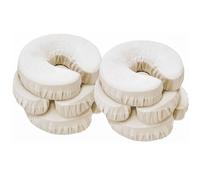 Master Masaje de franela para cabecero de almohada funda de almohada funda lavable 100% algodón para camilla de masaje, 6 unidades, color natural