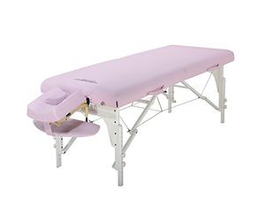 Master Massage, 70 cm de ancho Montclair LX, 7,6 cm, sistema de espuma de memoria, mesa de masaje portátil con bolsa de transporte, capacidad: 340 kg, sofá de masaje, cama de belleza, mesa de spa Reiki Shiatsu - Crystal Rose