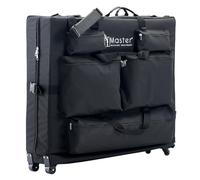 Master Massage Bolsa de Transporte para camillas de Masaje, Tejido de Nailon, fácil de Transportar, Color Negro (con Ruedas), Mediana