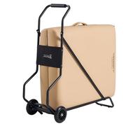 Master Massage Carro de Transporte con Ruedas para camillas de Masaje móviles, Mesa de Masaje, Cama terapéutica, Banco fácil de Llevar, Medio, Crema, Negro