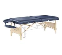 Master Massage Con almohadilla de calefacción integrada de madera, sofá de masaje, cama de belleza, mesa de tatuaje, azul real, 71 cm