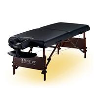 Master Massage Del Ray Camilla de Masaje, Madera, Negro, 80 x 200 cm