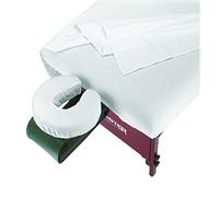 Master Massage Deluxe juego de sábanas de franela para mesa de masaje, color crema claro, 3 piezas