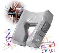 Master Massage ErgonomicDream MusicMaster - Cojín con espuma viscoelástica y altavoz de alta fidelidad, Bluetooth AUX, para camilla de masaje, color gris