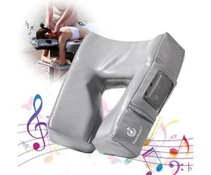 Master Massage ErgonomicDream MusicMaster - Cojín con espuma viscoelástica y altavoz de alta fidelidad, Bluetooth AUX, para camilla de masaje, color gris