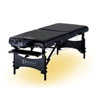 Master Massage Galaxy Camilla de Masaje portátil, Plegable, con iluminación Ambiente, Madera, Cama terapéutica, Negro, 76 cm