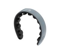 Master Massage H1 Fashion Hairband Masajeador de cabeza estándar, delgado y ligero, 11 cabezales vibratorios, 5 modos, 3 intensidades, desde dedos suaves hasta acupresión, gris brumoso