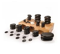 Master Massage Hot Stone - Juego de piedras de basalto (50 unidades, 100% piedra natural)