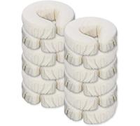 Master Massage Juego de 12 fundas de almohada para reposacabezas de microfibra, color arena