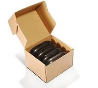 Master Massage Juego de 4 piedras ovaladas de basalto extragrandes