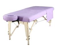 Master Massage - Juego de tumbona de franela 3 en 1, manta con placa plana, funda de cojín para la cara, color morado