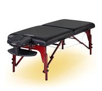 Master Massage Montclair - Camilla de Masaje portátil Plegable de Madera, 79 cm, con iluminación Ambiente, Color Negro