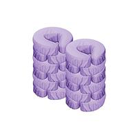 Master Massage Reposacabezas de microfibra, almohadilla para la cara, funda de almohada para la cara, juego de 12 piezas, lavable a máquina, color morado
