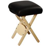 Master Massage Taburete de masaje plegable portátil de madera, taburete de tatuaje plegable de madera ligero, taburete de tatuaje portátil, asiento de silla móvil, fácil de llevar, color negro