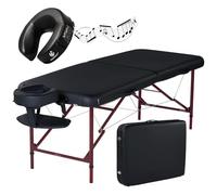 Master Massage Zephyr - Mesa de Masaje portátil de Aluminio Duradero con música Bluetooth de 71 cm, Cama de Masaje, Cama Plegable para Masaje, SPA, Belleza, Cama de Fisioterapia, Color Negro
