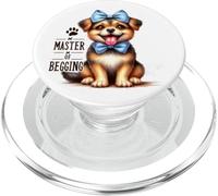 Master of Begging Puppy Arco Azul PopSockets PopGrip para MagSafe