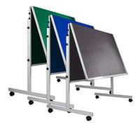 Master of Boards - Panel expositor (fieltro, plegable, con ruedas, 120 x 150 cm), color a elegir, color gris