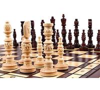 Master of Chess Tablero Ajedrez Madera con Piezas “Galant” 58 cm - Hecho a Mano y Portatil Grande Juego de Ajedrez para Niños y Adultos - Figuras de Ajedrez Talladas