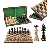 Master of Chess Tablero Ajedrez Madera con Piezas “Gentleman” 50 cm - Hecho a Mano y Grande Juego de Ajedrez Grande para Niños y Adultos - Costruzione Sólida