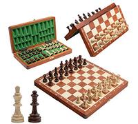 Master of Chess Tablero Ajedrez Magnetico Madera Profesional Torneo con Piezas 28 cm - Hecho a Mano Plegable Pequeño Juego de Ajedrez para Niños y Adultos