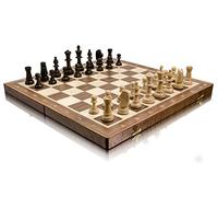 Master of Chess Tablero Ajedrez Magnetico Madera Profesional Torneo con Piezas 48 cm - Incrustado Plegable Grande Juego de Ajedrez para Niños y Adultos - Figuras Staunton NO.5