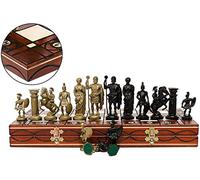 Master of Chess Tablero Ajedrez Plastico con Piezas “Spartan” 41cm - Hecho a Mano y Portatil Grande Juego de Ajedrez para Niños y Adultos - Figuras Romanas Decorativas